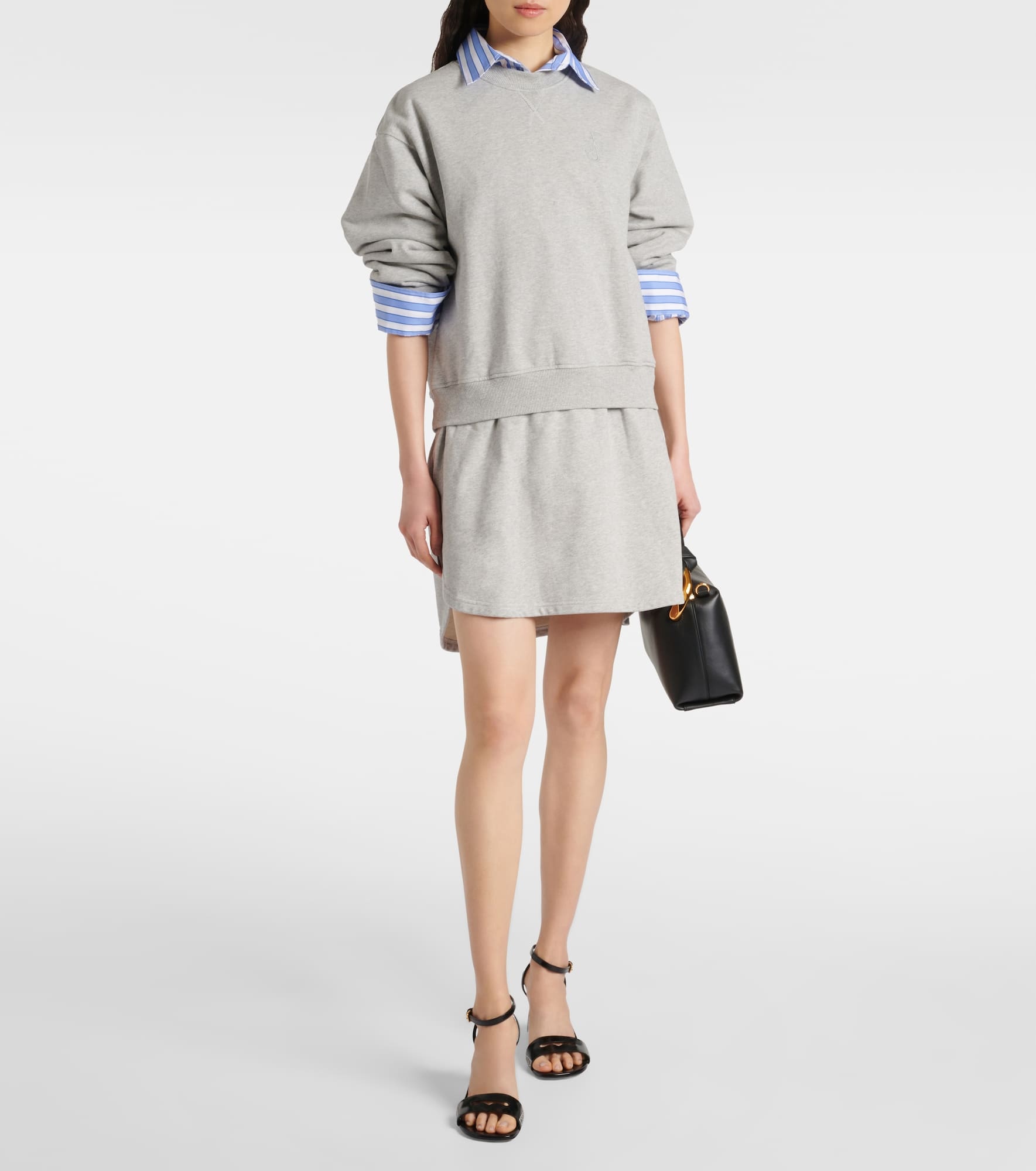 Layered cotton jersey sweatshirt dress - 2