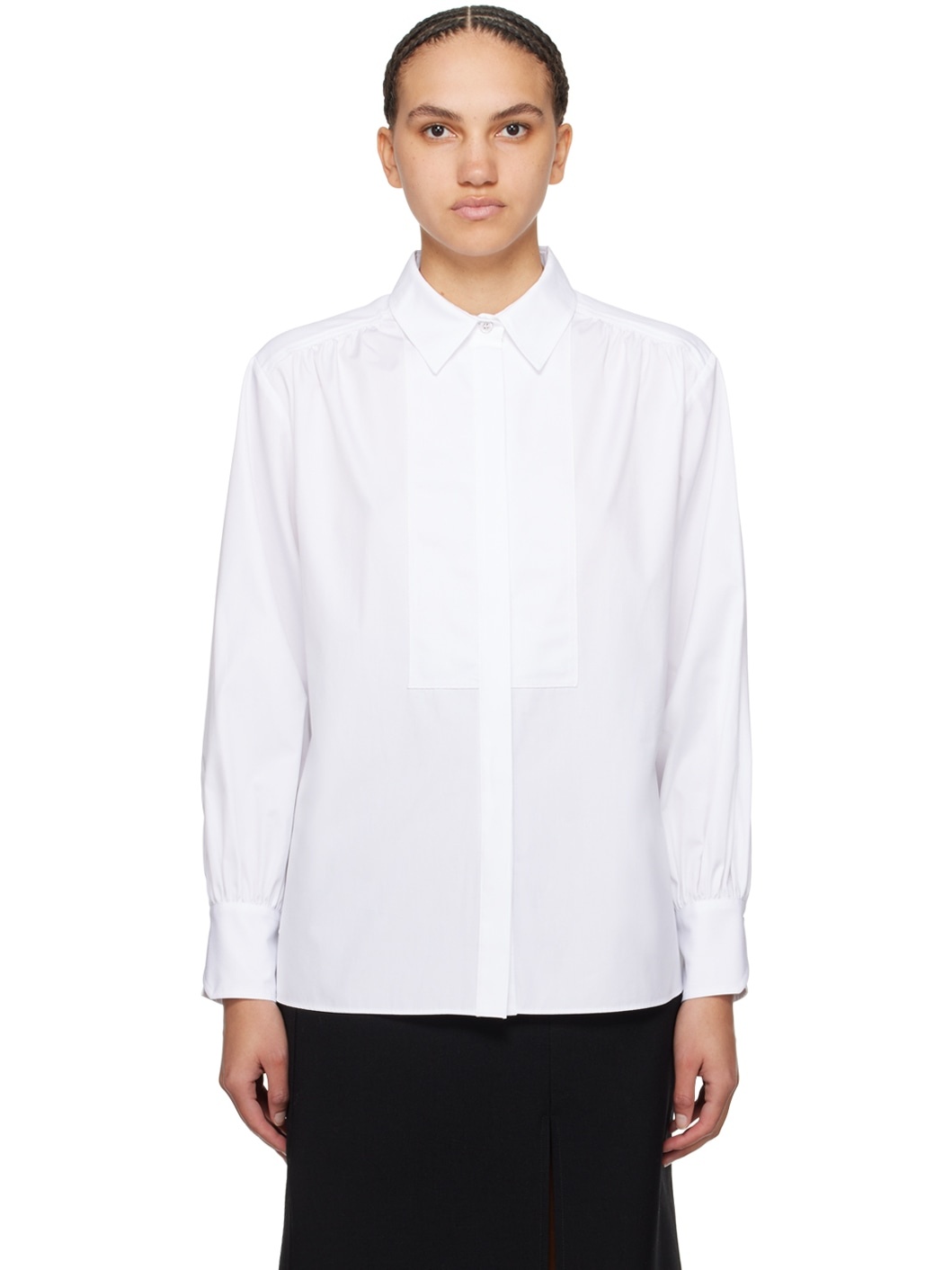 White Paneled Shirt - 1