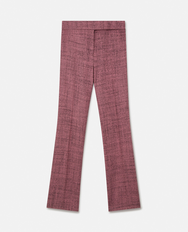 Wool Mouline Slim Fit Tailored Trousers 1
