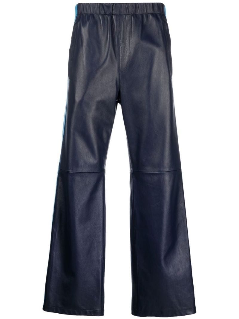 MARNI Straight-Leg Striped Nappa Leather Trousers for Men