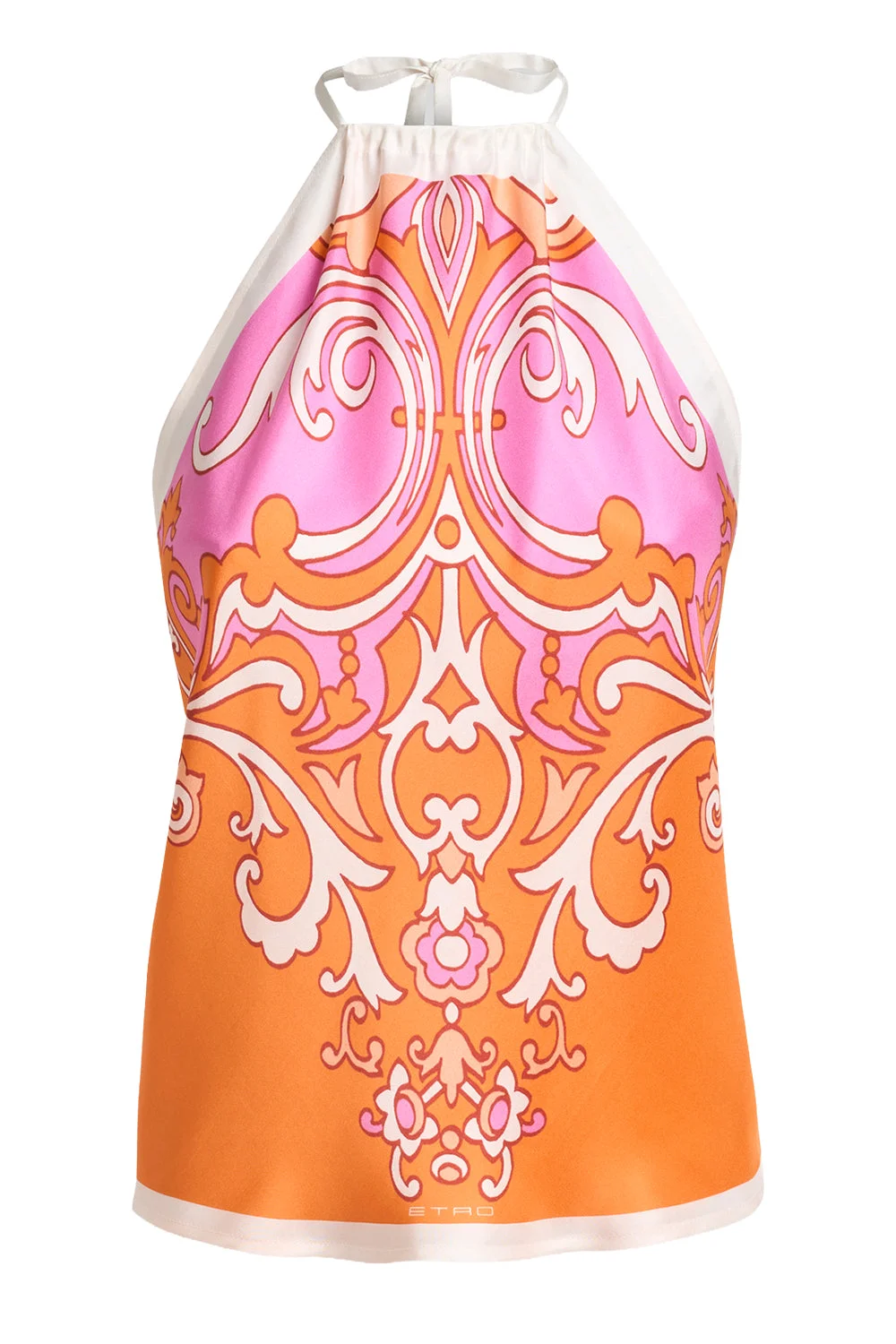 Ornamental Print Halter Top - 1