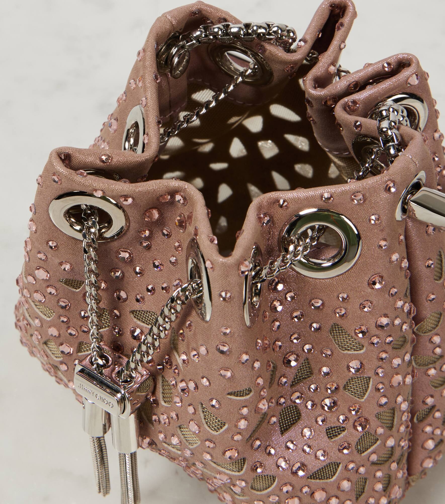 Bon Bon Micro satin bucket bag - 3