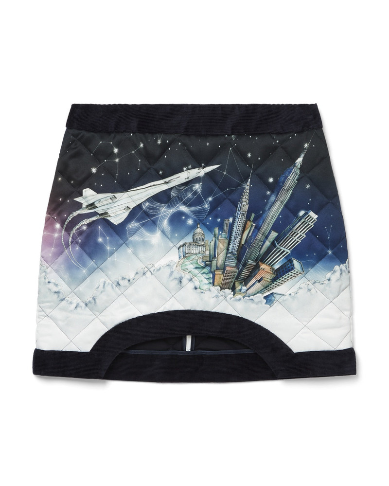 Vol De Nuit Quilted Curved Hem Mini Skirt 1