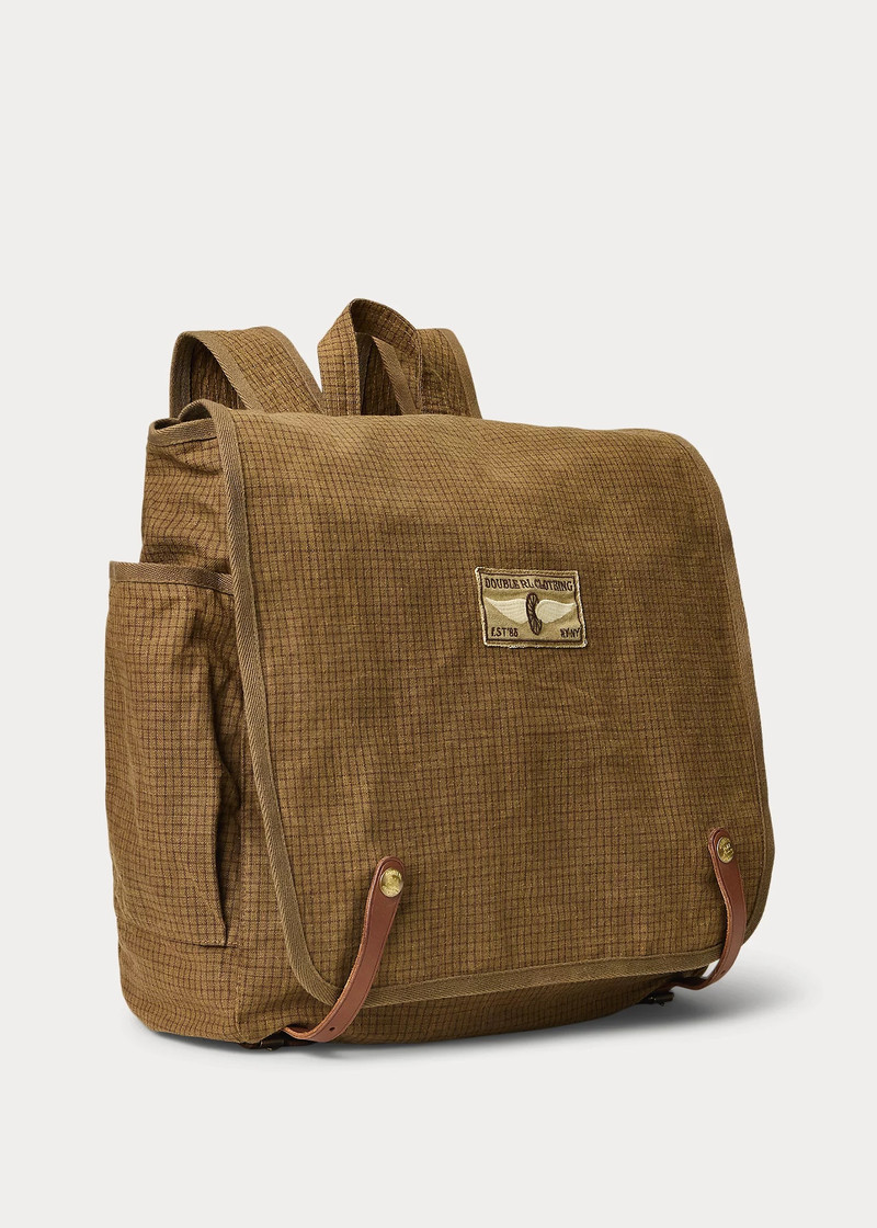 RRL by Ralph Lauren Leather-Trim Oilcloth Backpack outlook