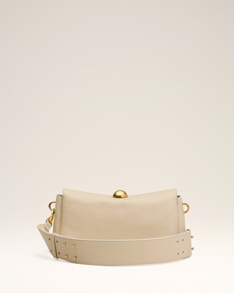 BEIGE LEATHER CARROUSEL BAG 4