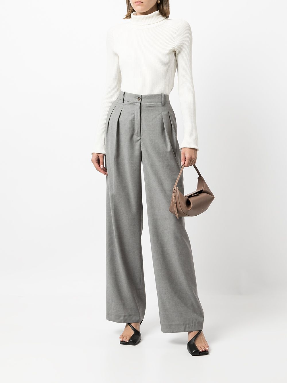 high-rise wide leg trousers - 2