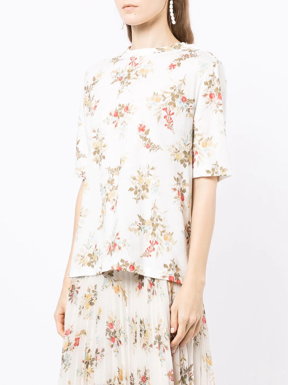 floral-print cotton T-shirt - 3