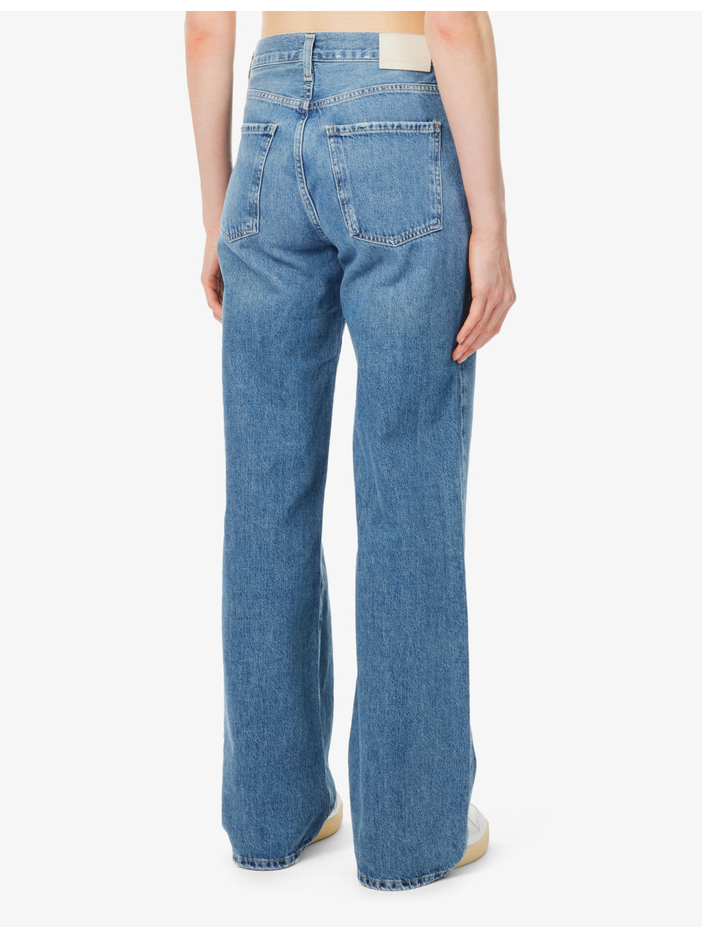 Annina wide-leg mid-rise recycled-denim jeans - 4