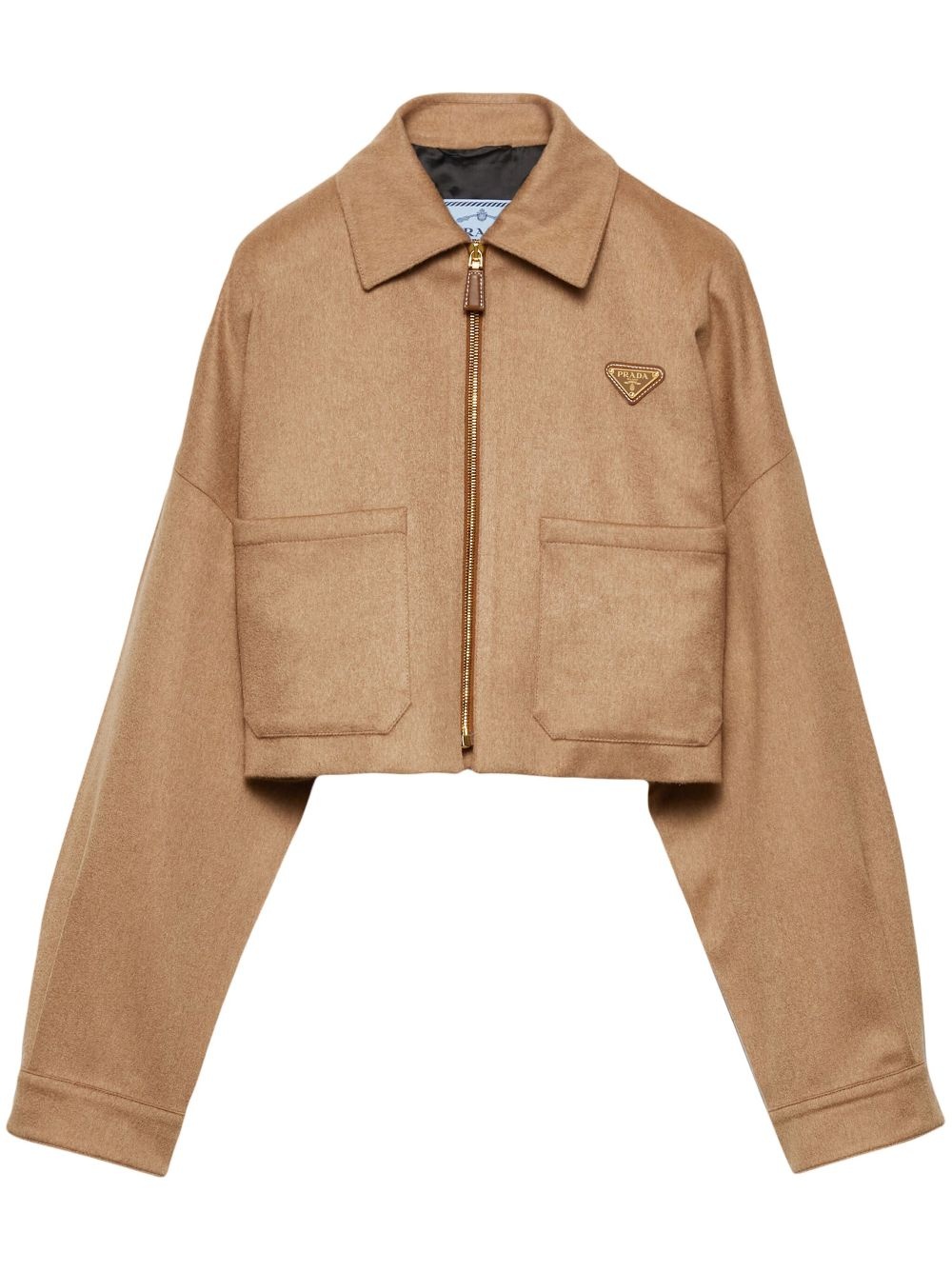 camel-hair blouson jacket - 1
