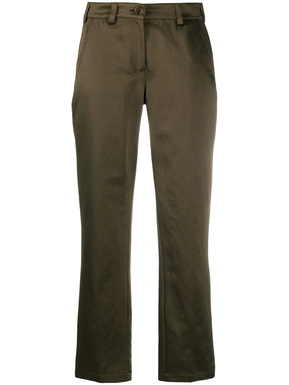 satin slim-fit trousers - 1