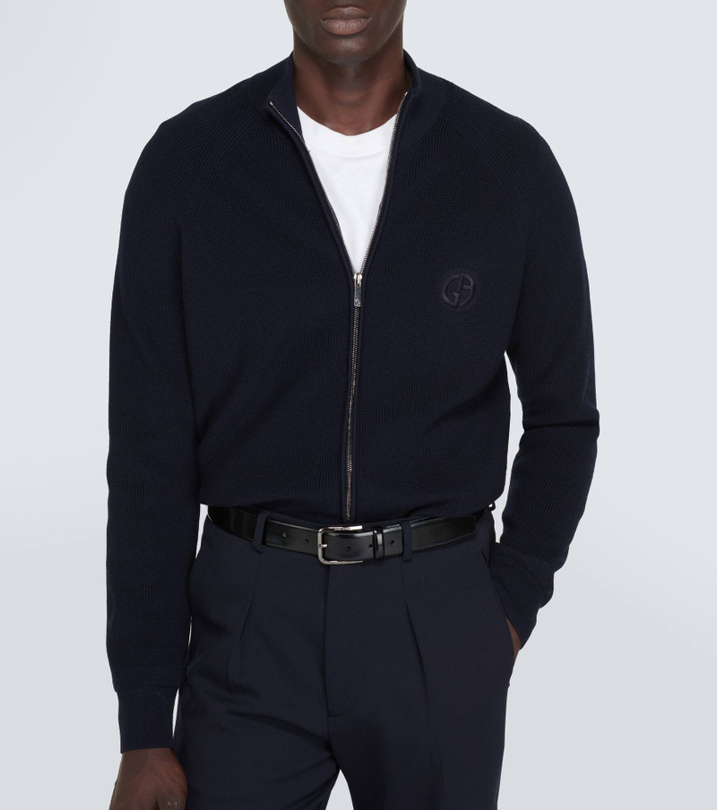 Virgin wool zip-up sweater 5