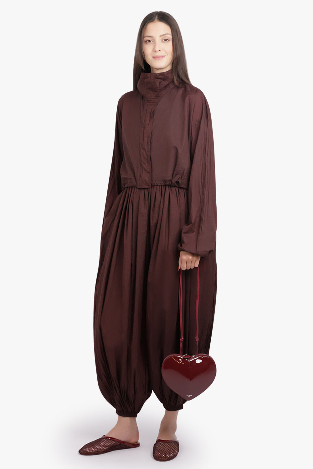LE COEUR PATENT HEART SHAPED BAG | GARNET RED - 5