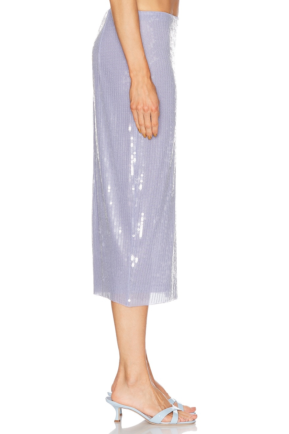 Sheer Sequin Pencil Skirt - 3