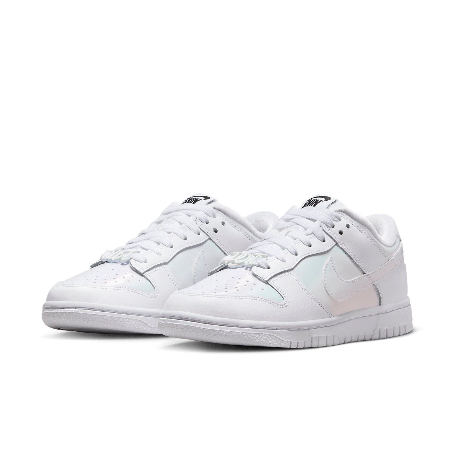 (WMNS) Nike Dunk Low 'Just Do It - White Iridescent' FD8683-100 - 3