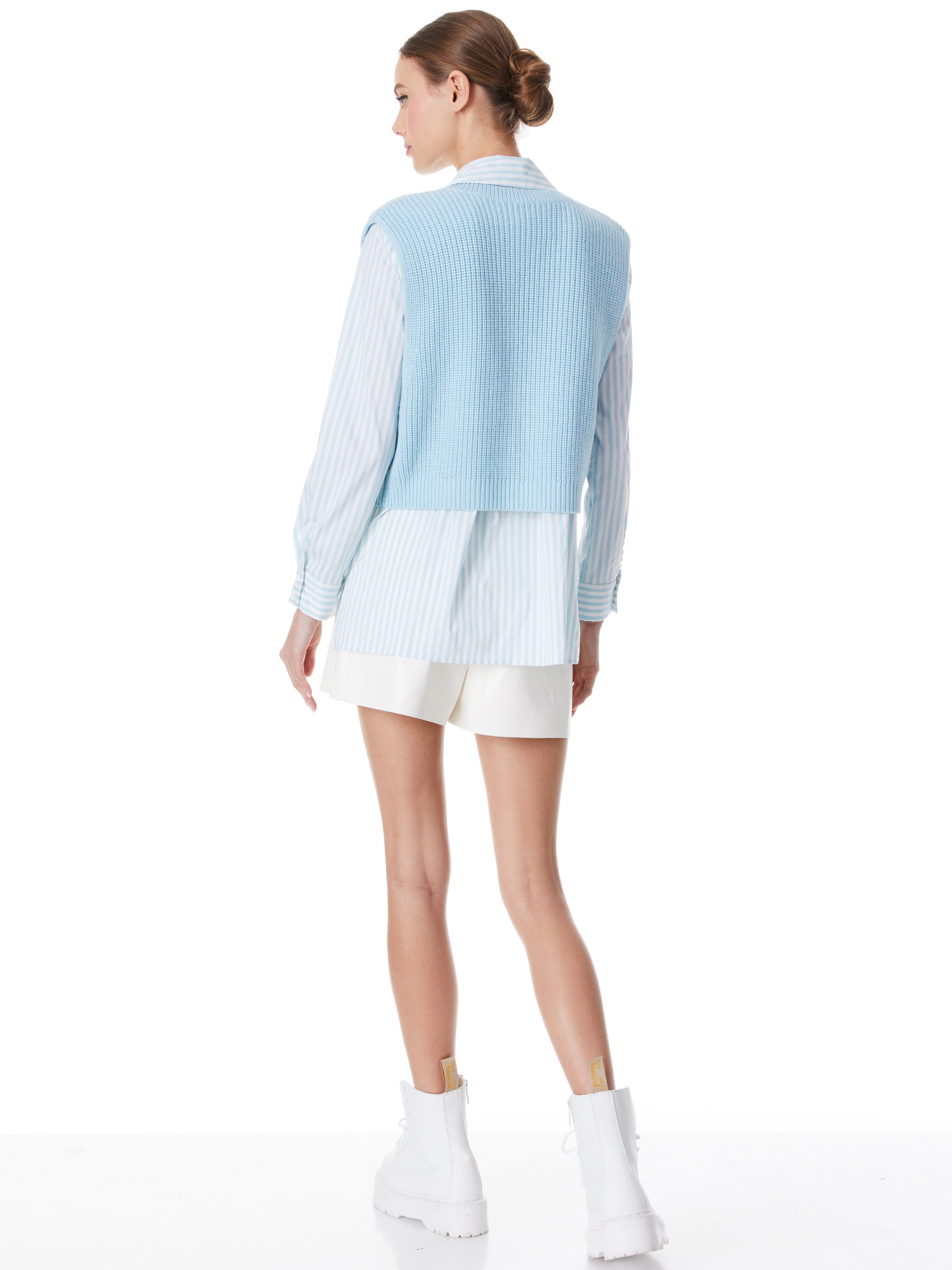 ORLY SWEATER VEST COMBINATION TOP - 3
