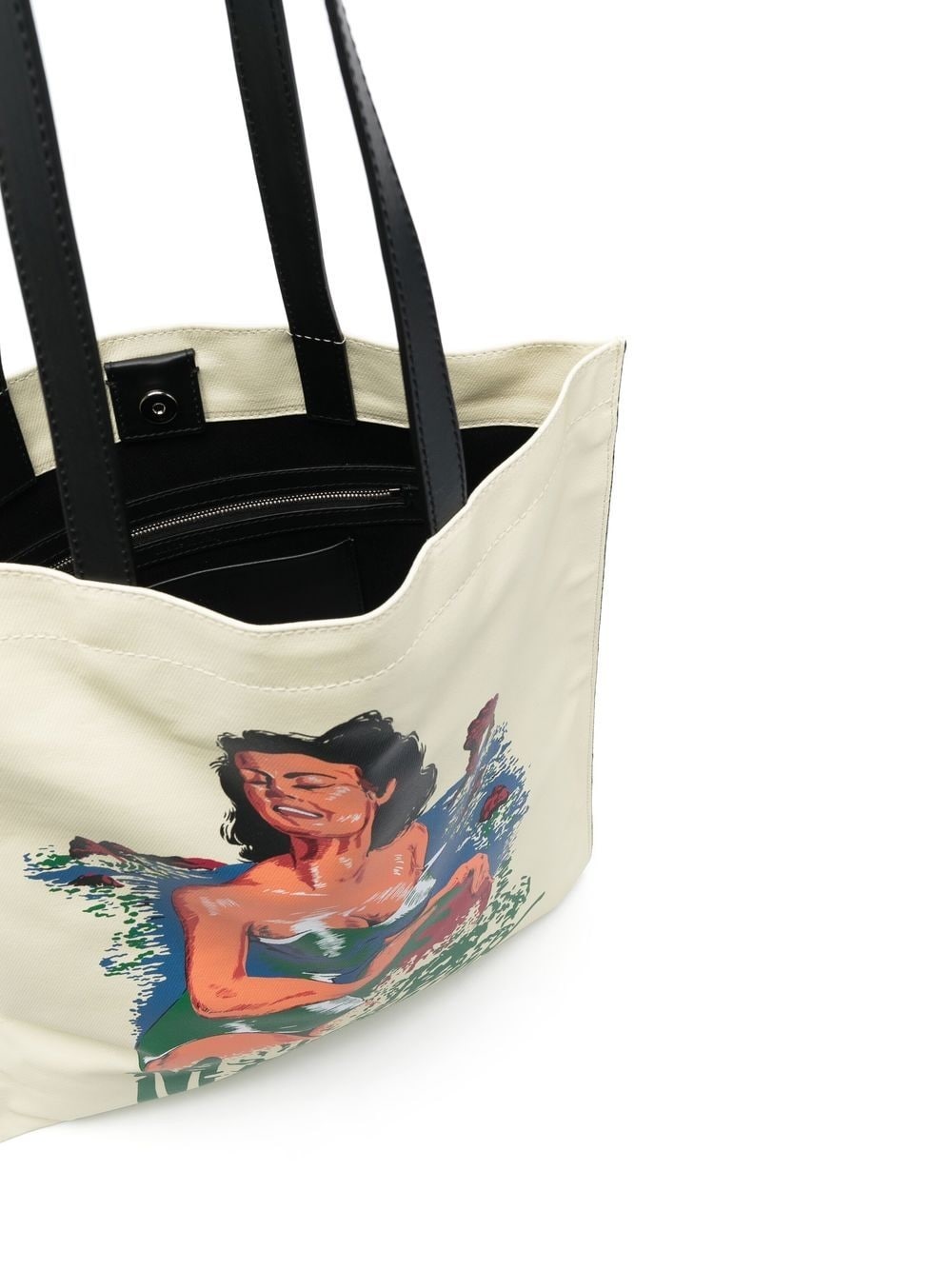 graphic-print detail tote bag - 5