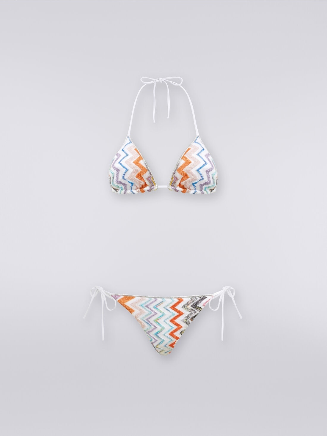 Viscose blend chevron lamé bikini - 1