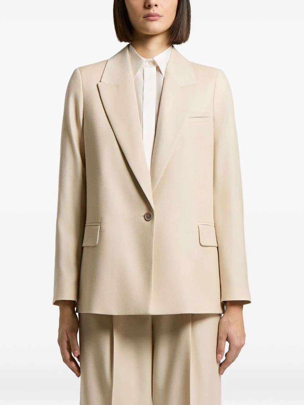 single-breasted peak-lapels jacket - 1