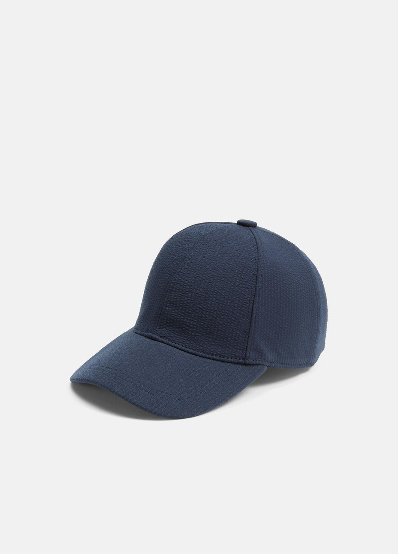 Men's Seersucker Baseball Cap 1
