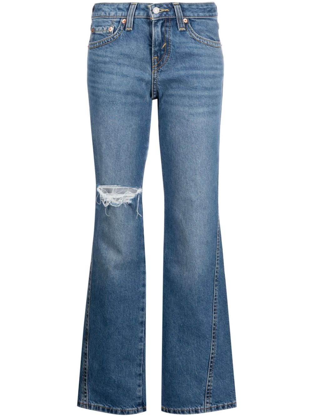 distressed-effect boyfriend jeans - 1