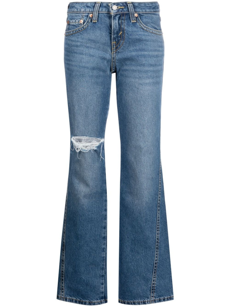 distressed-effect boyfriend jeans 1