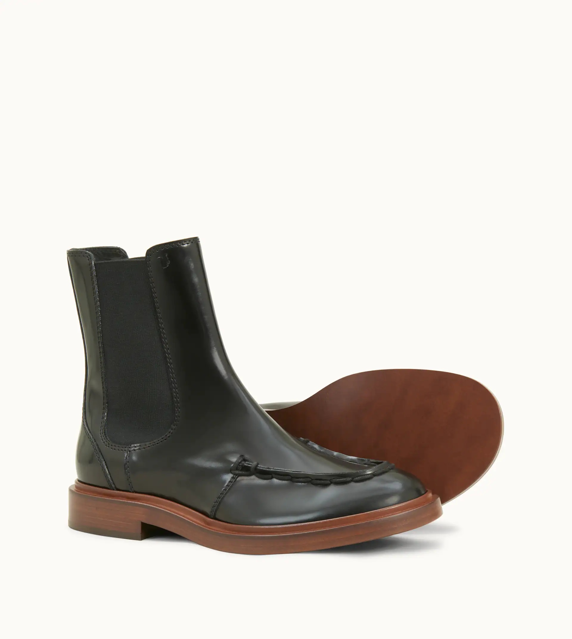 SPIGA ANKLE BOOTS IN LEATHER - BLACK - 5