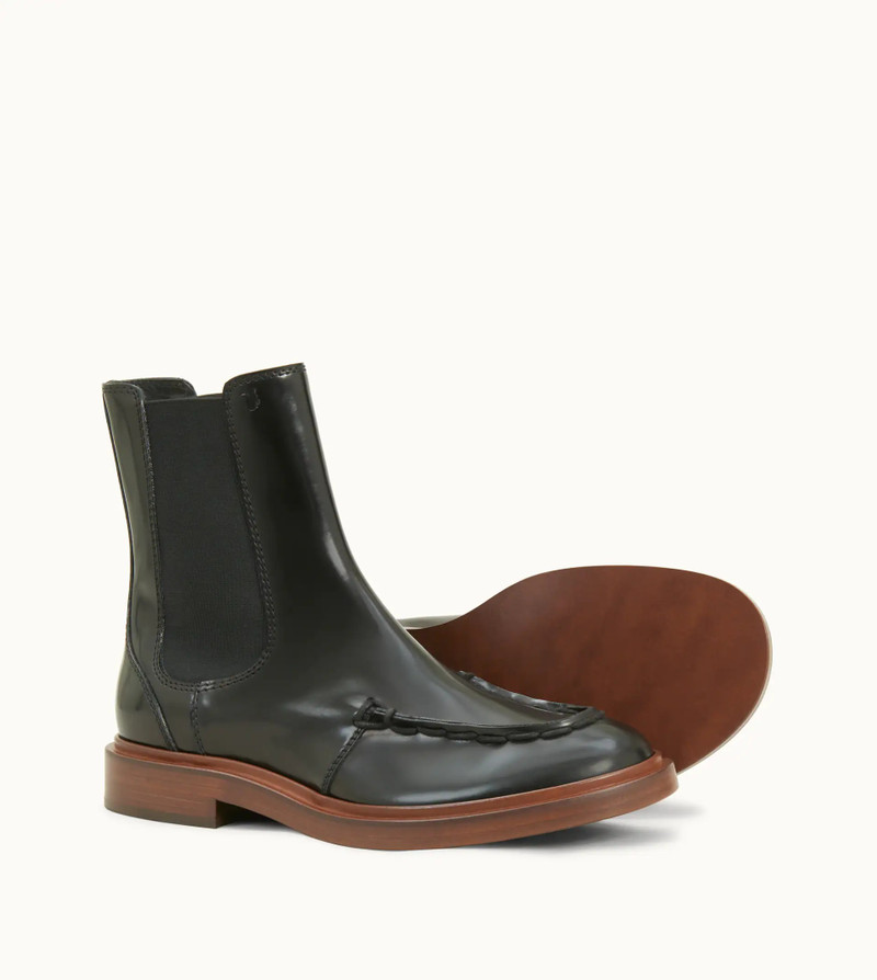 SPIGA ANKLE BOOTS IN LEATHER - BLACK 5