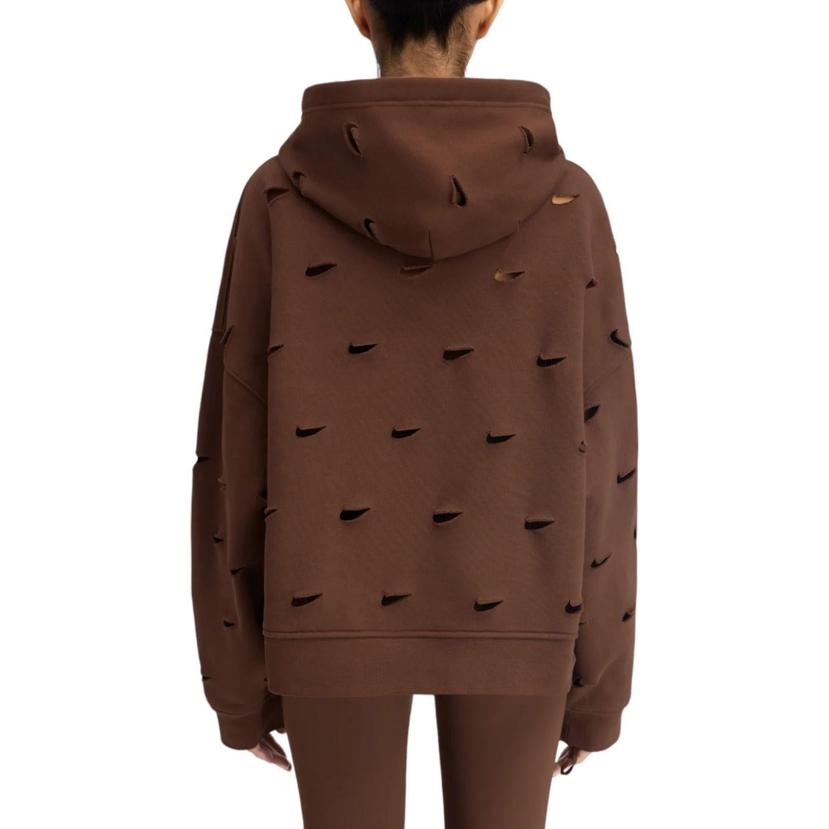 Nike x Jacquemus Swoosh Hoodie (Asia Sizing) 'Cacao Wow' FJ3482-259 - 3