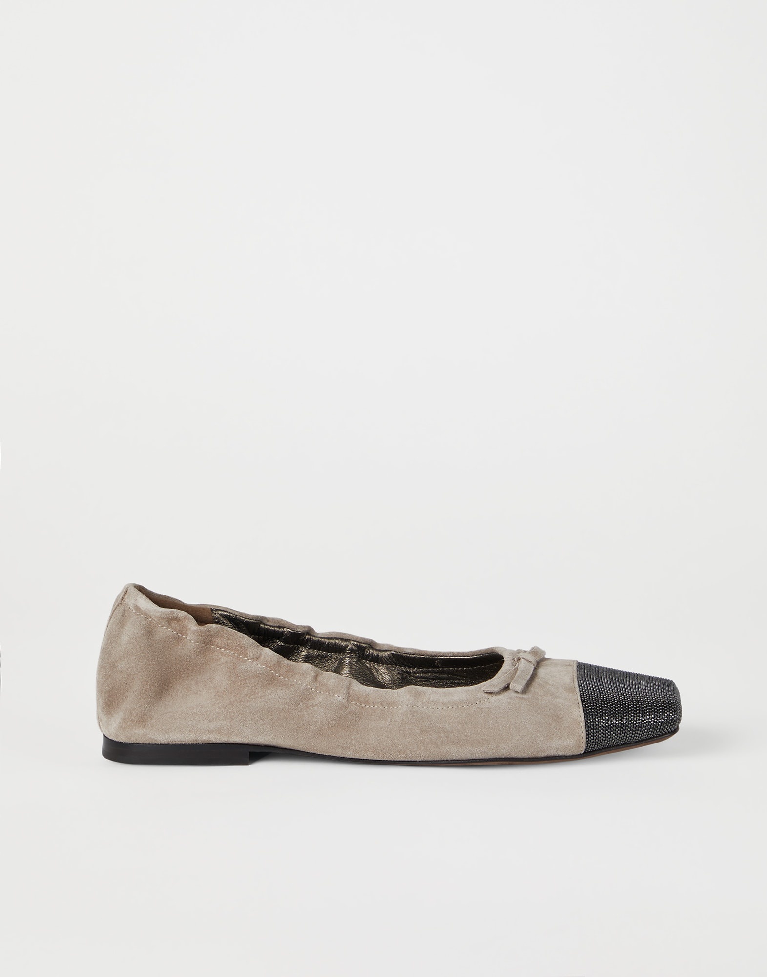 Suede flats with precious toe - 5