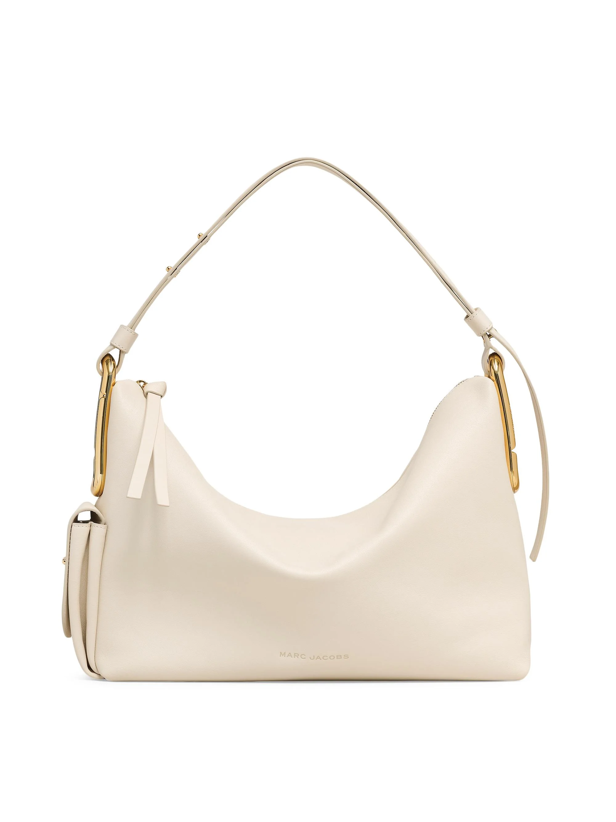 Women's Scene Large Leather Shoulder Bag - Cloud White - 1