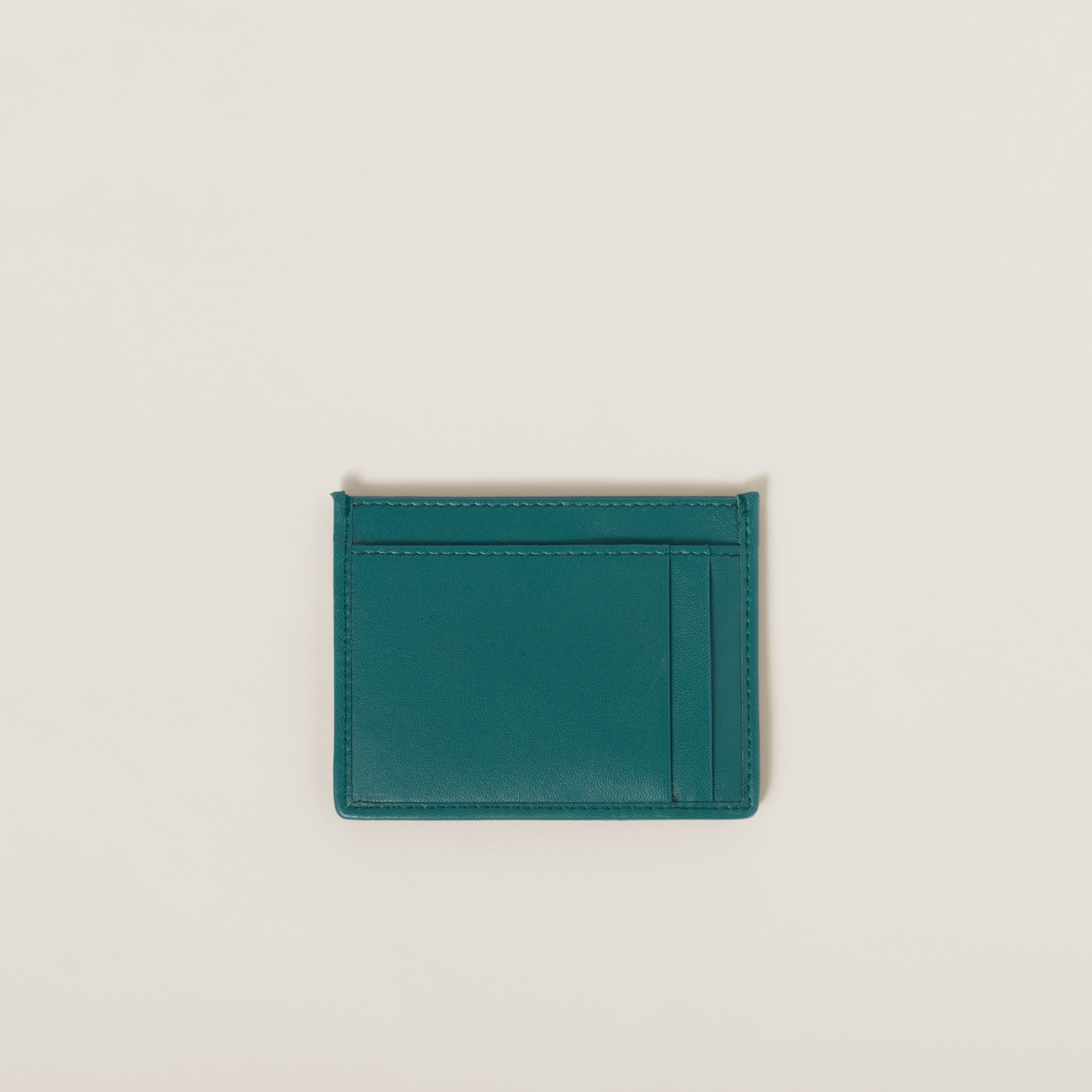 Matelassé nappa leather card holder 2