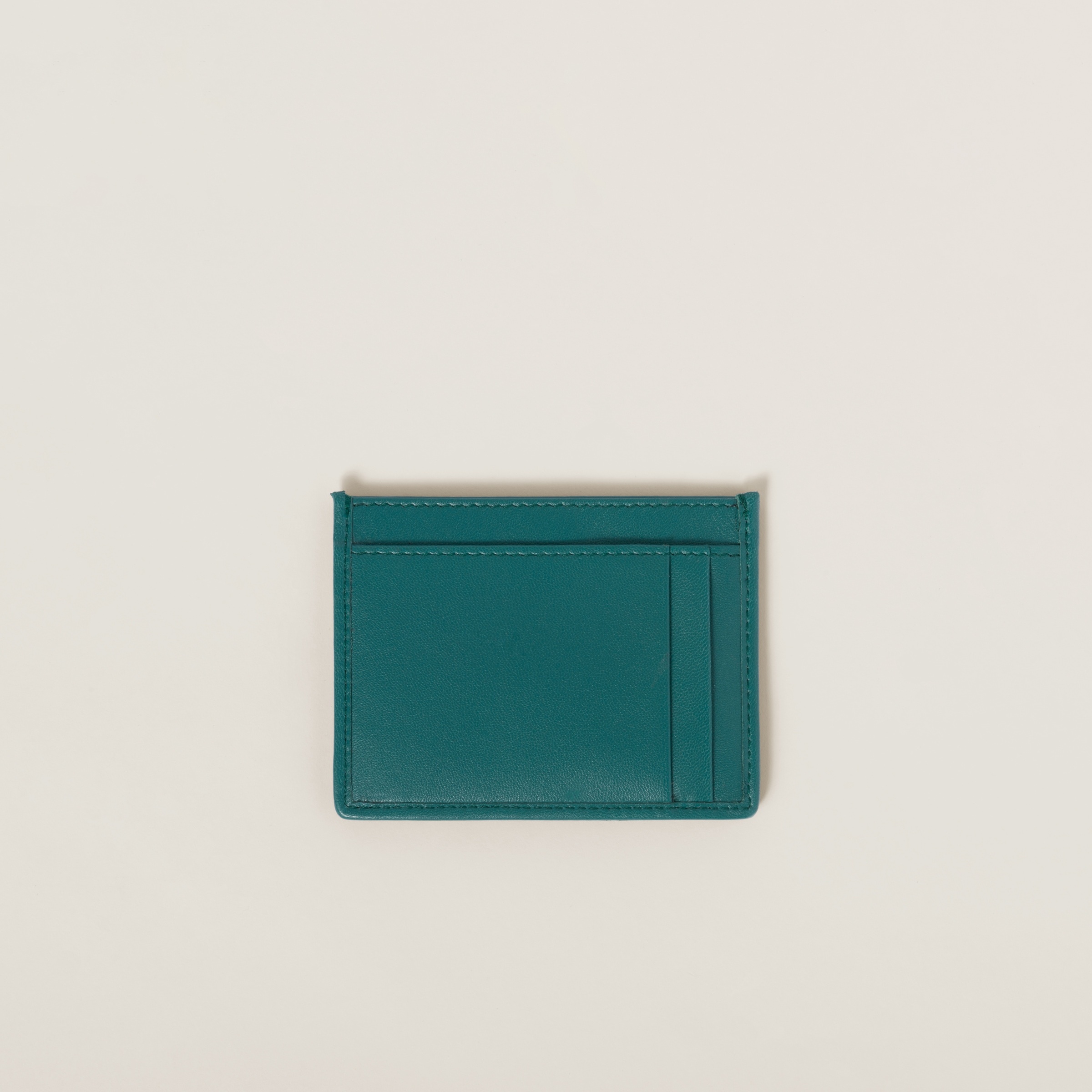 Matelassé nappa leather card holder - 1