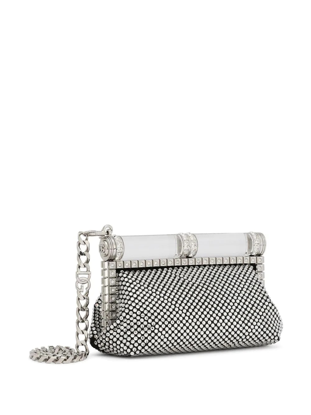 crystal-embellished clutch bag - 4