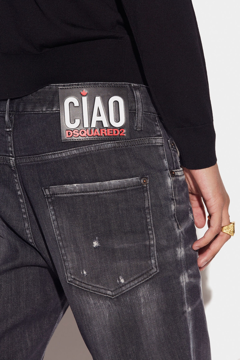 BLACK CLEAN WASH SKATER JEANS 5