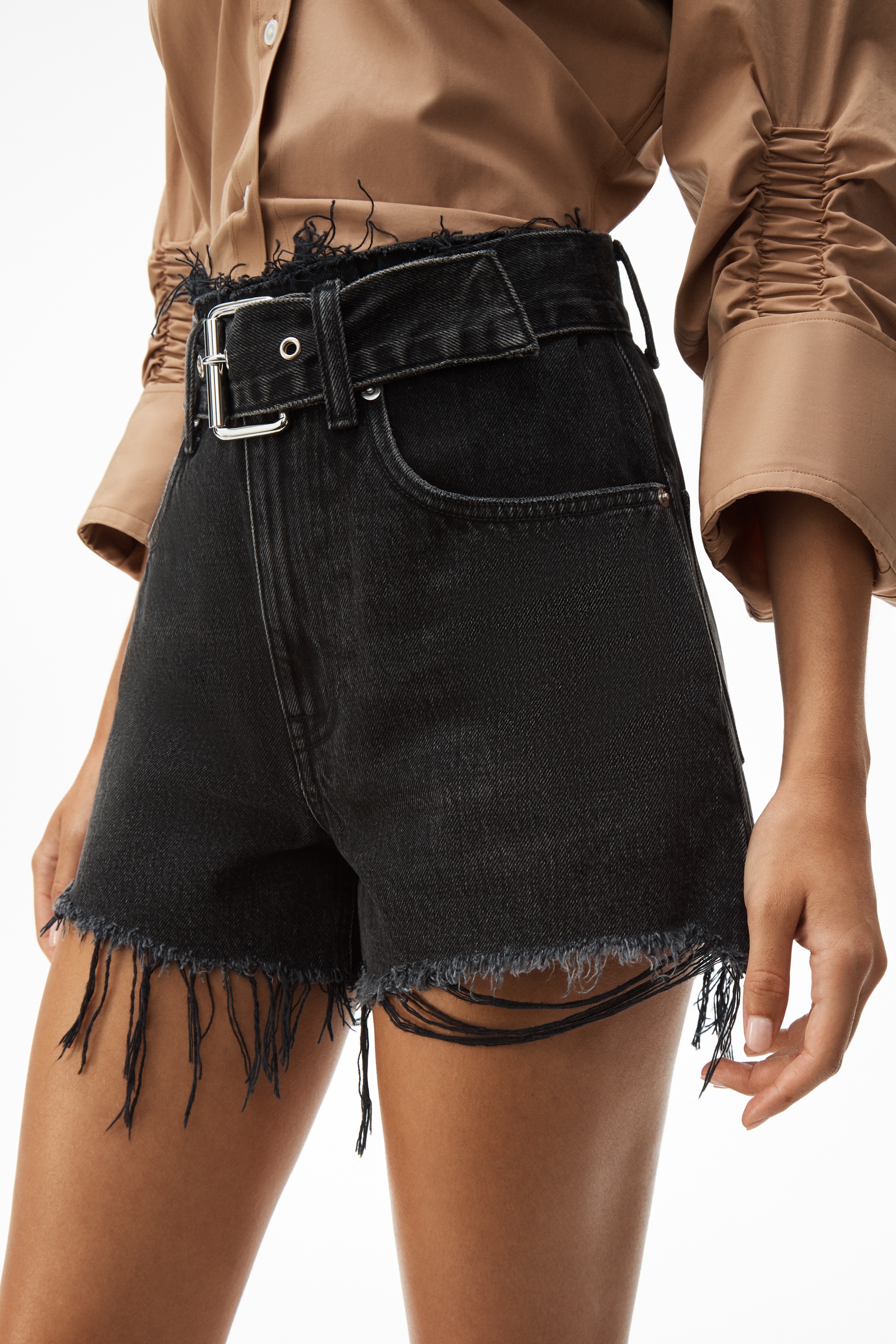 BELTED PAPERBAG SHORTS - 3