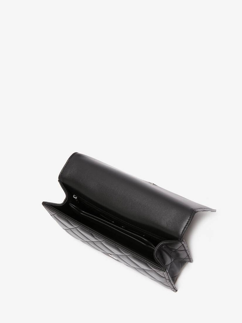 Women's Jewelled Satchel in Black/white 4