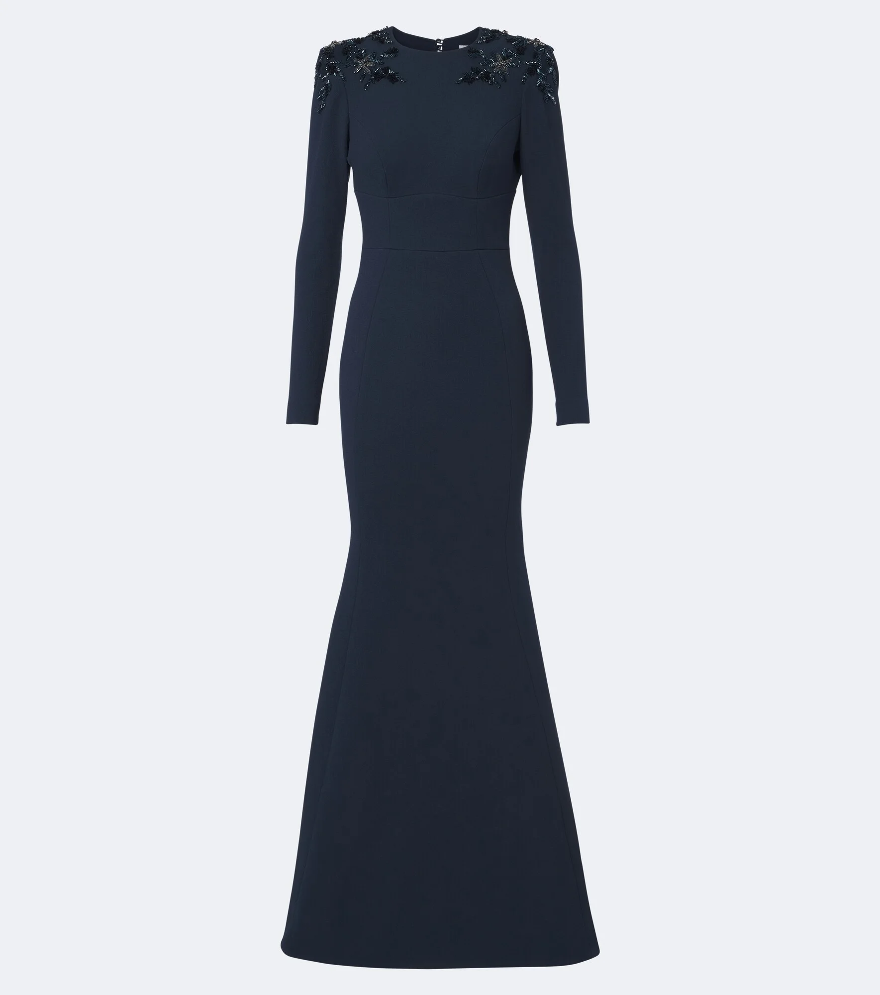 Adrienne embellished crêpe gown - 1