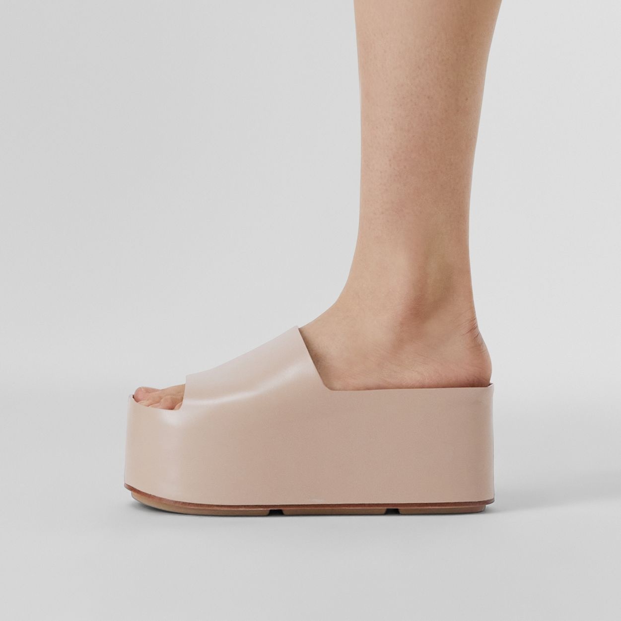 Leather Platform Sandals - 4
