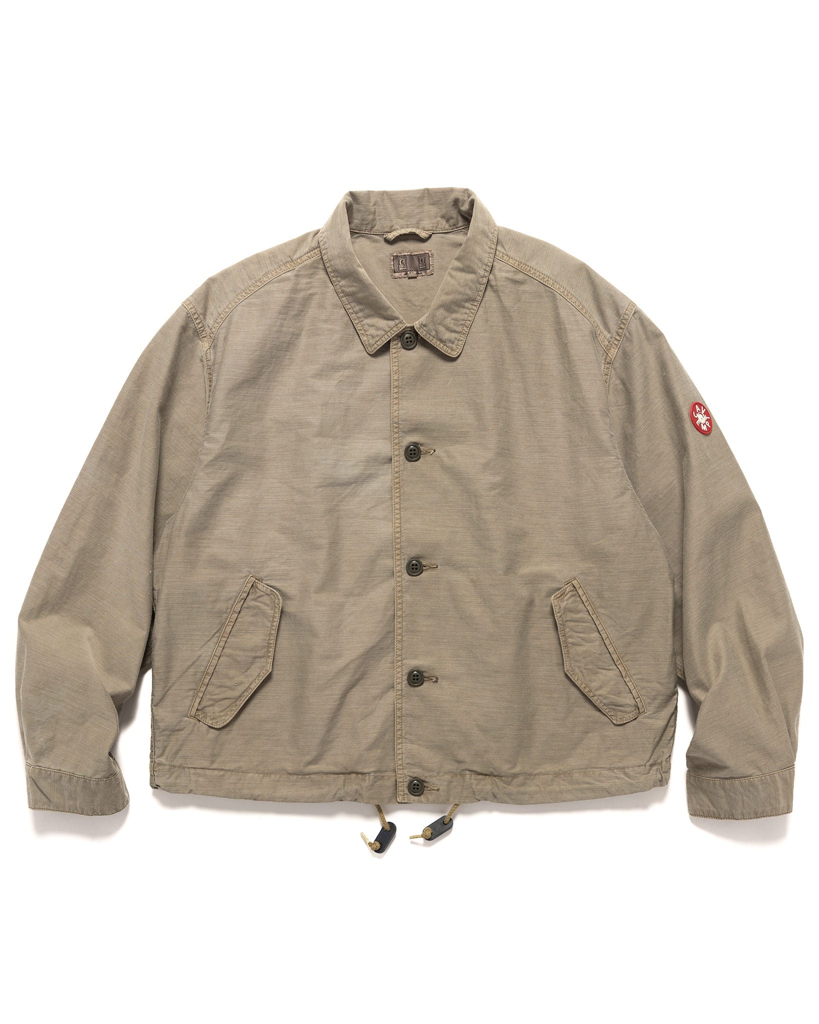 Overdye Light Cotton Button Jacket Khaki - 1