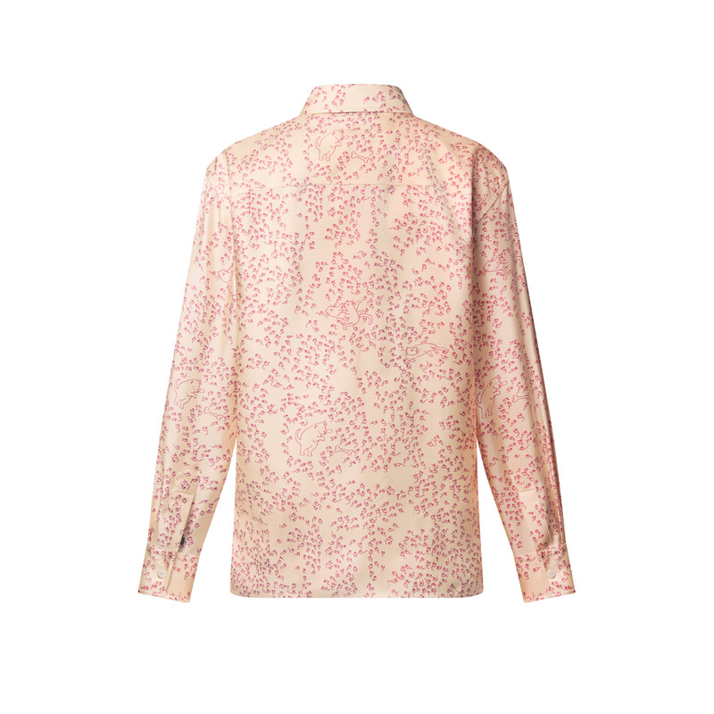 Cat-and-Mouse Print Silk Shirt 3