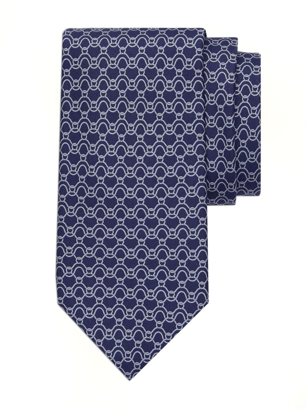 Wave-print silk tie - 2