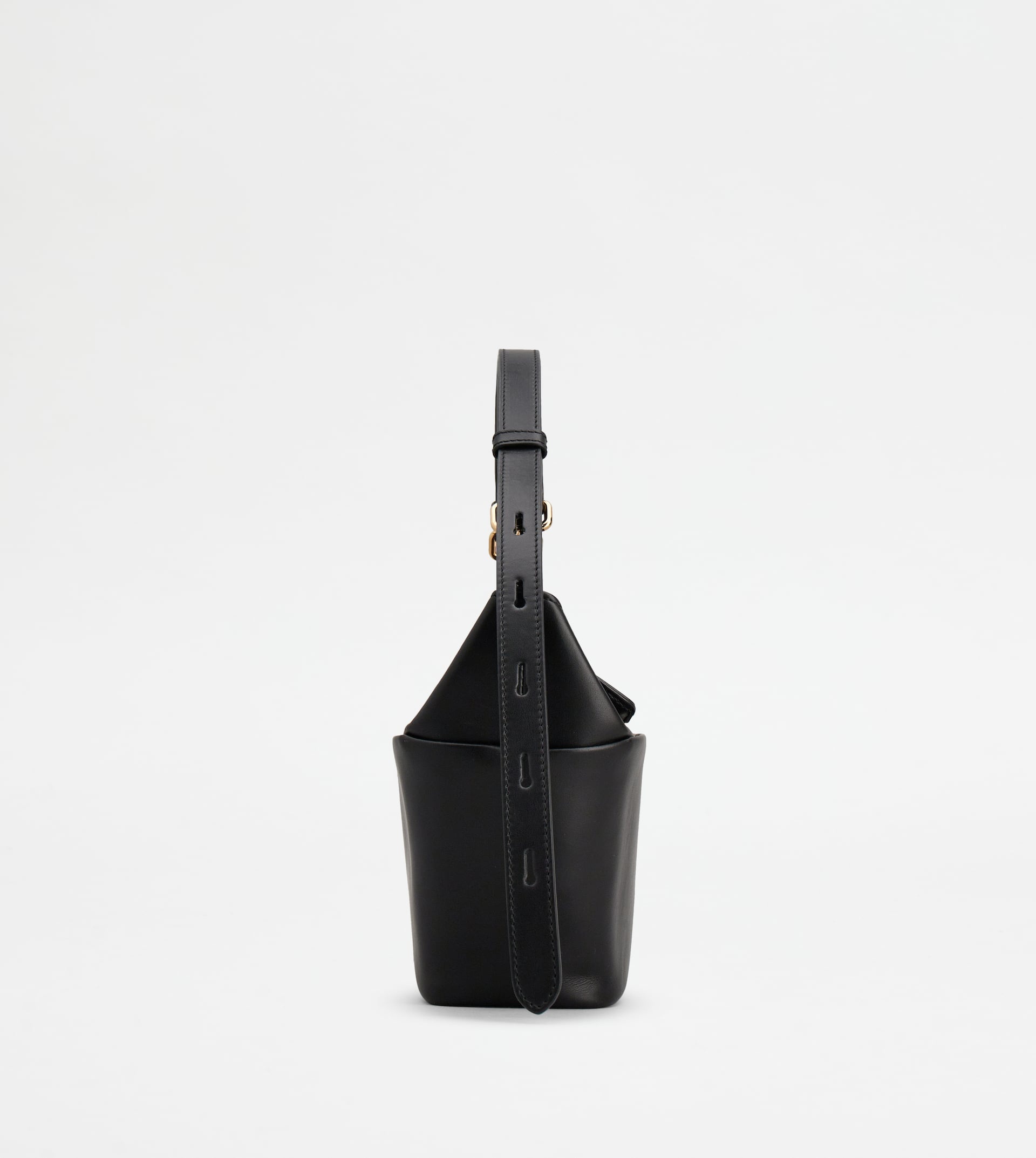 TOD'S TIMELESS T BOX BAG IN LEATHER MINI - BLACK - 4