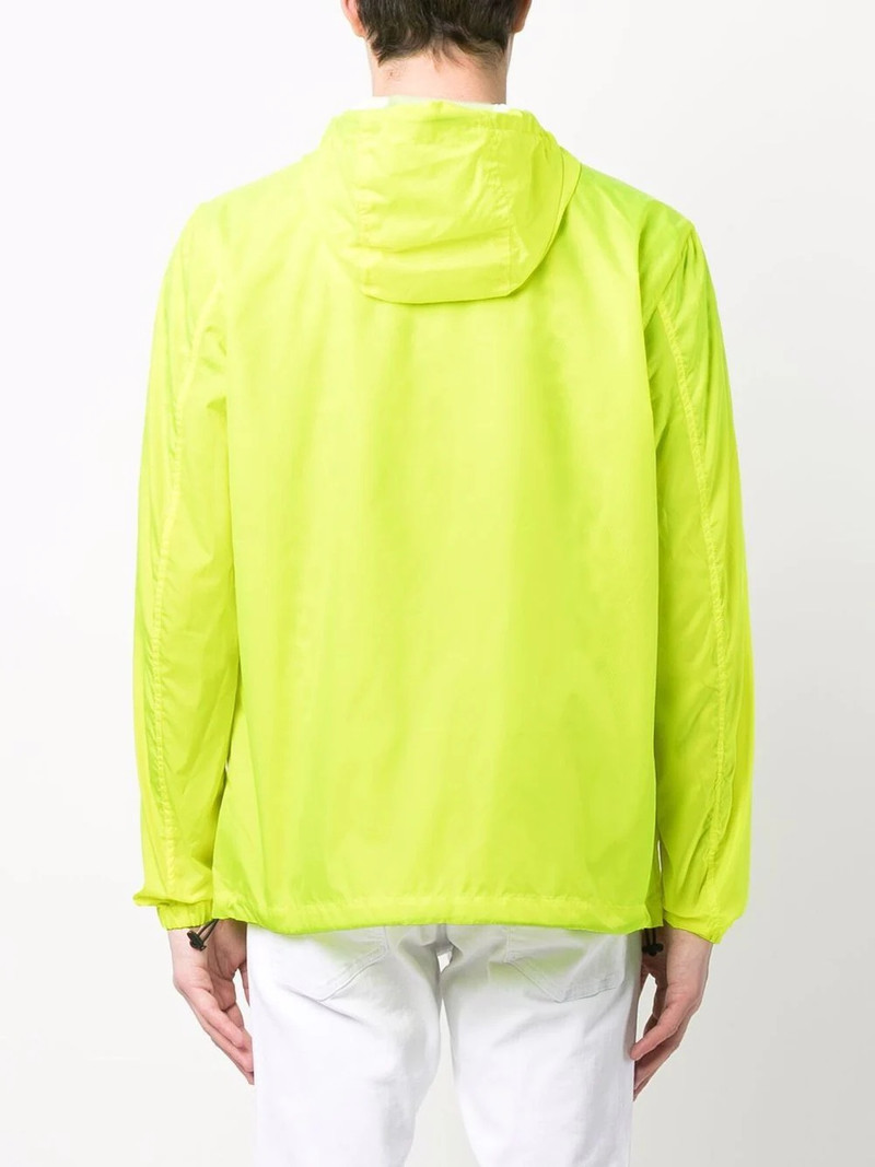 logo-tape hooded lightweight jacket 4