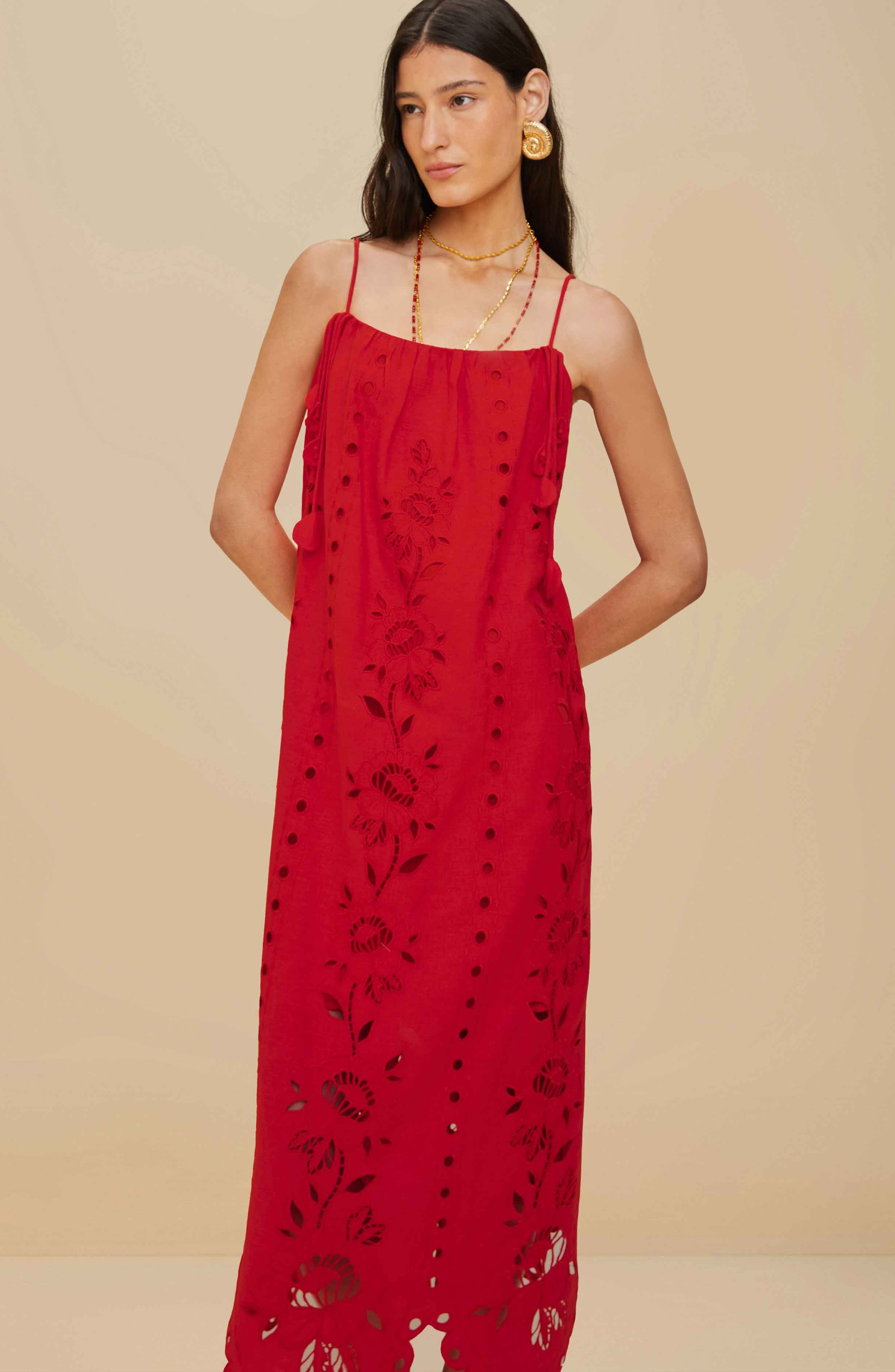 FARM Rio Richelieu Embroidered Maxi Sundress at Nordstrom - 3