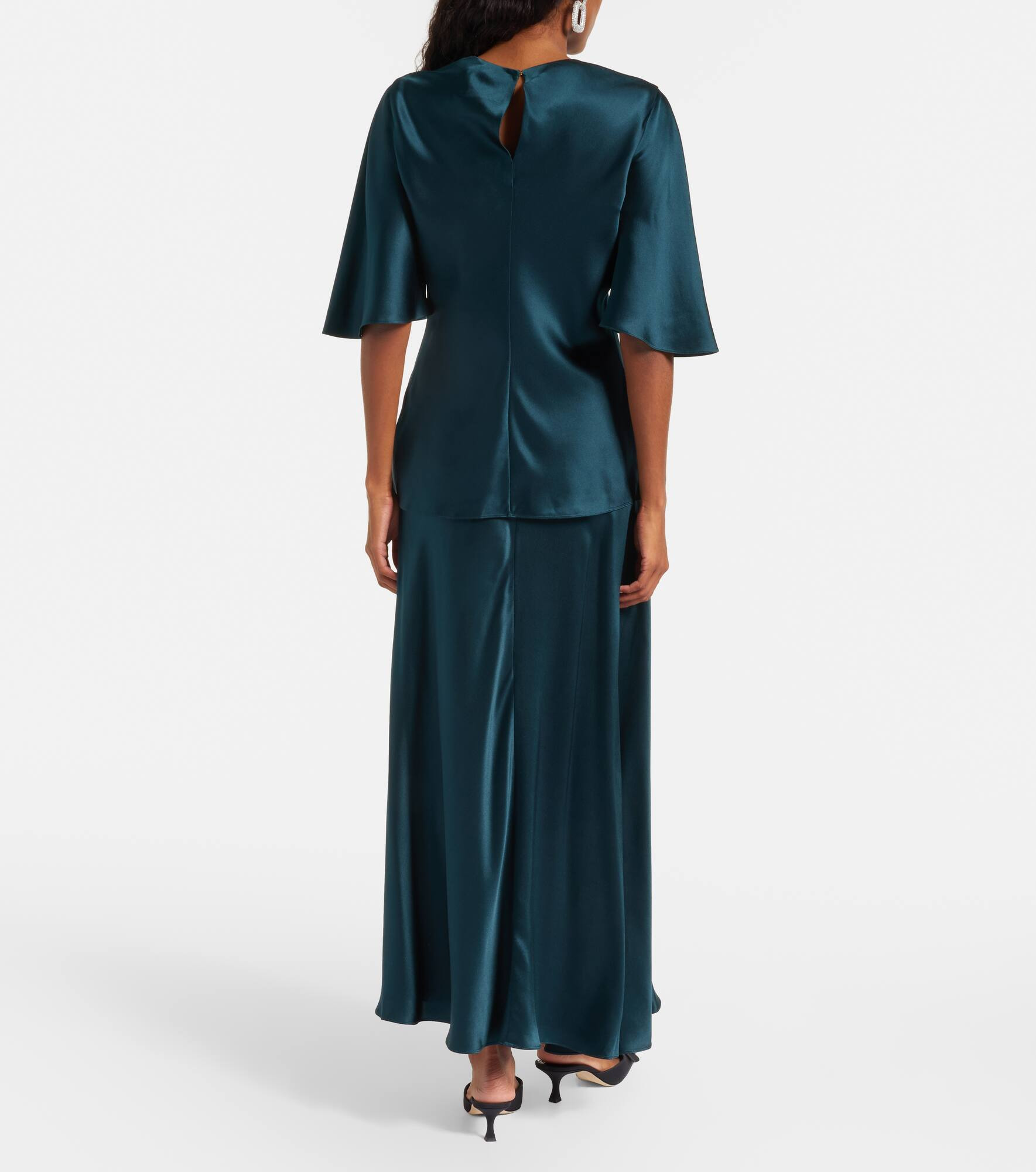 Naiara draped silk satin top - 3