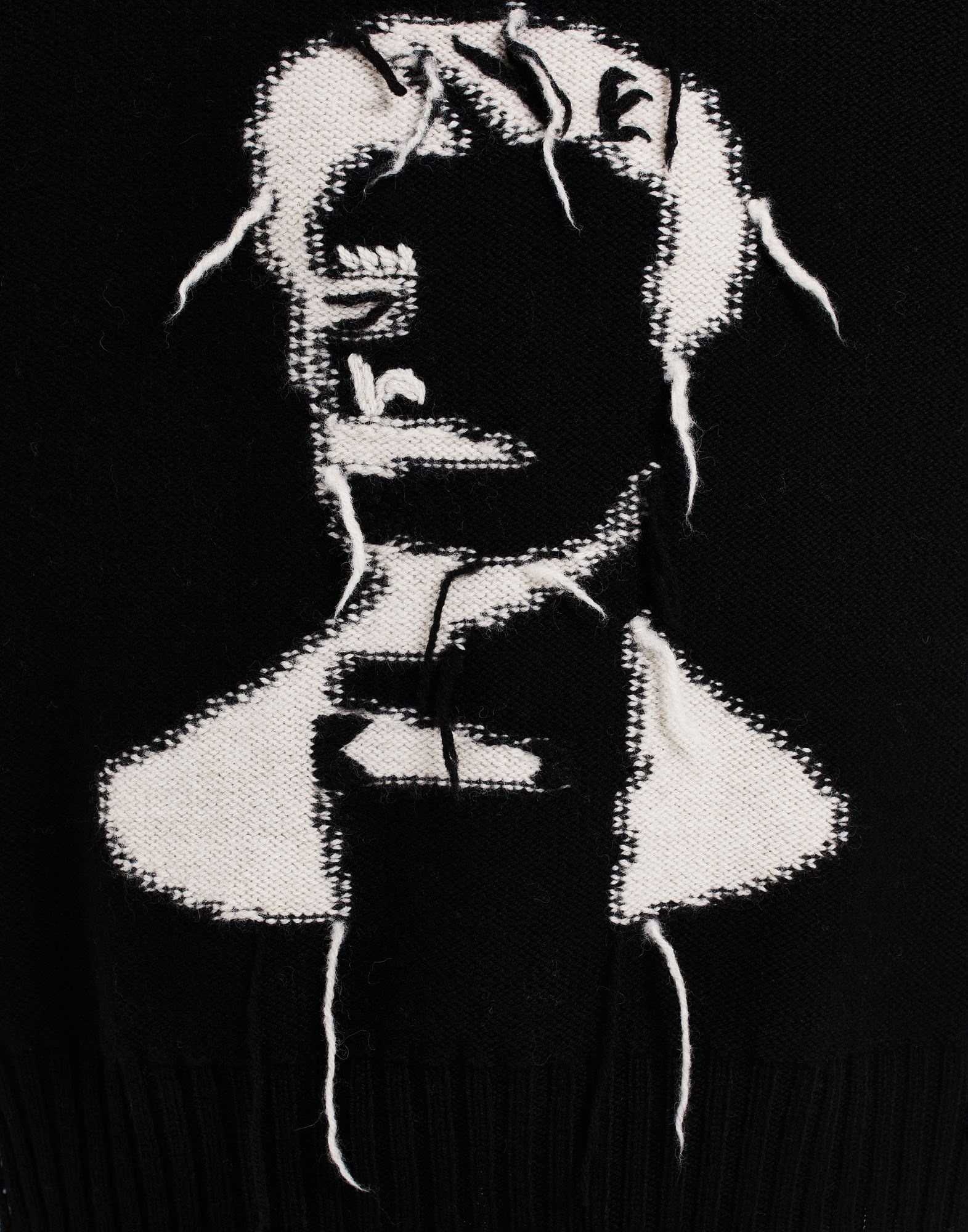 Reversed intarsia polo-neck sweater - 6