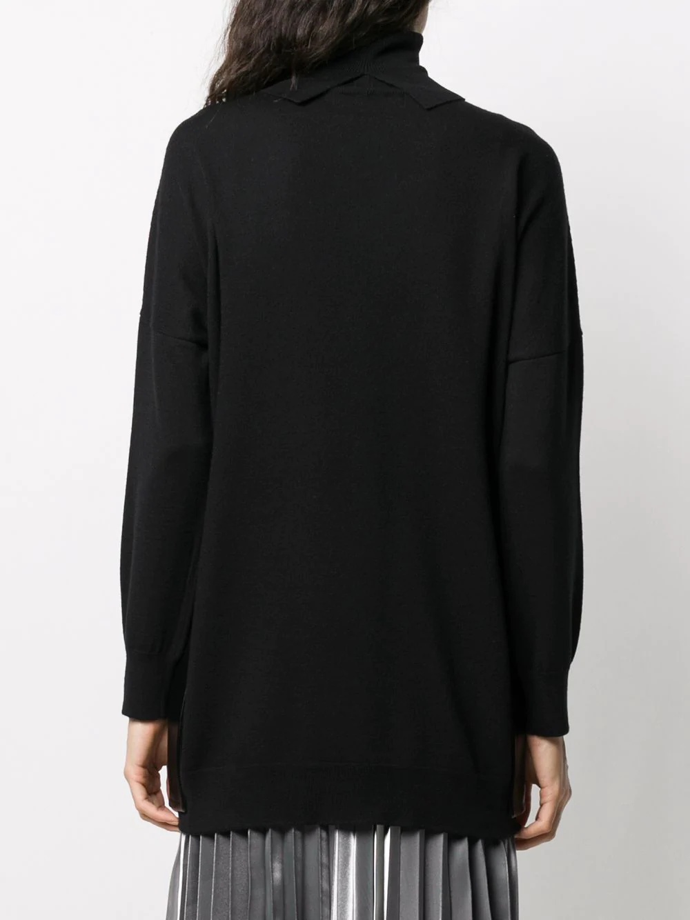 contrast roll-neck knit jumper - 4