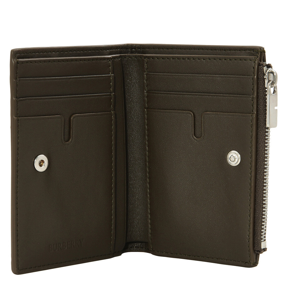 Burberry Military Embossed Check Zip Bifold Wallet - 5