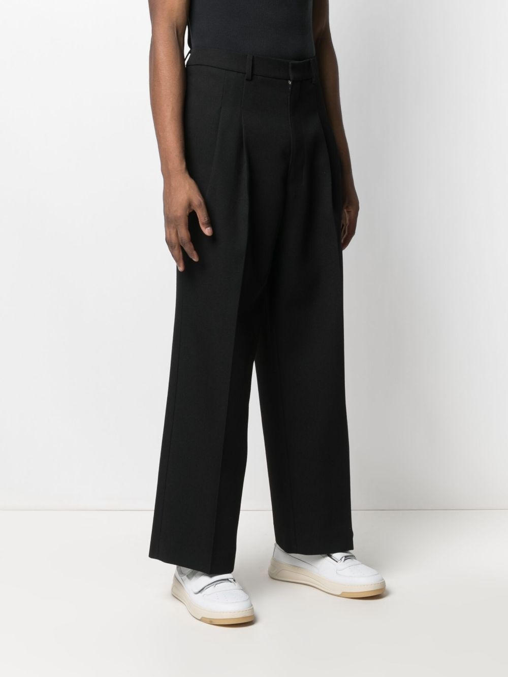 pleat detail tailored trousers - 3