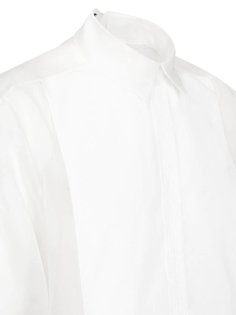 bib-collar cotton shirt - 3